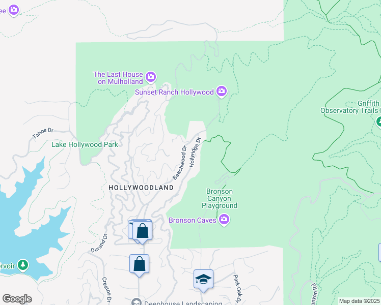 map of restaurants, bars, coffee shops, grocery stores, and more near 3147 Hollyridge Drive in Los Angeles