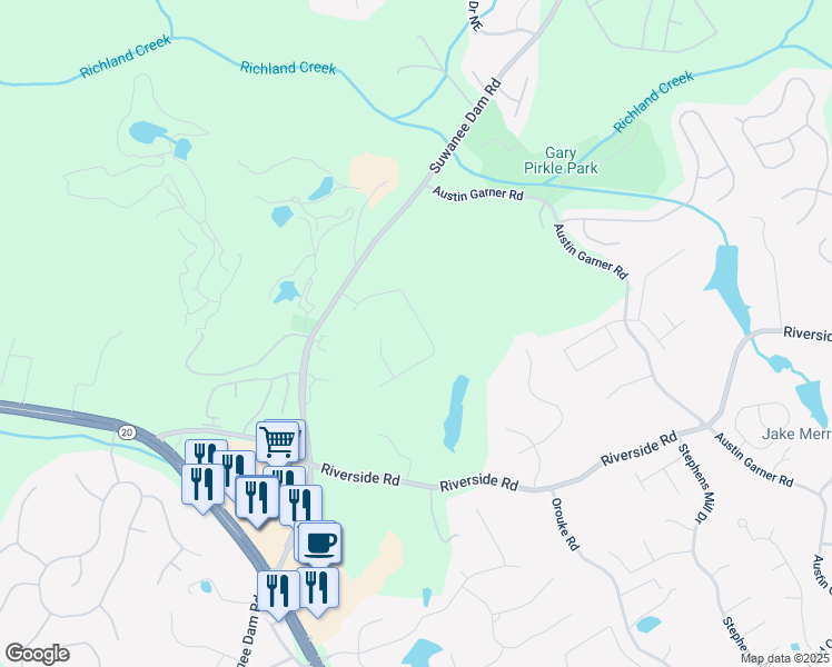 map of restaurants, bars, coffee shops, grocery stores, and more near 726 Links View Drive in Sugar Hill