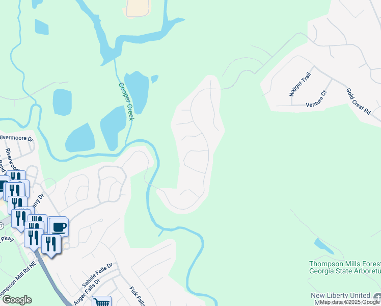 map of restaurants, bars, coffee shops, grocery stores, and more near 9592 Rushmore Circle in Braselton