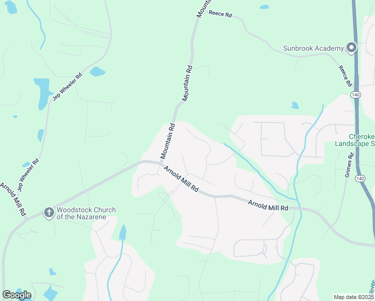 map of restaurants, bars, coffee shops, grocery stores, and more near 208 Mount Glen Court in Woodstock