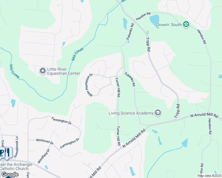 map of restaurants, bars, coffee shops, grocery stores, and more near 822 Plantation Ridge Overlook in Woodstock