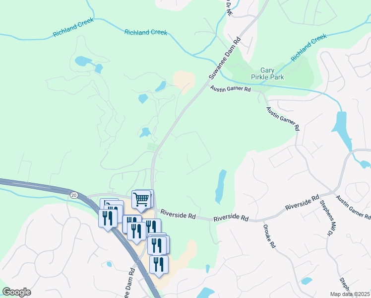map of restaurants, bars, coffee shops, grocery stores, and more near 6050 Eagle Close Lane in Sugar Hill