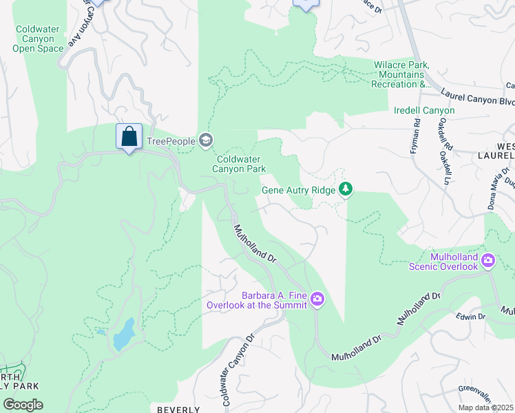 map of restaurants, bars, coffee shops, grocery stores, and more near 12090 Summit Circle in Beverly Hills