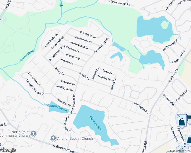 map of restaurants, bars, coffee shops, grocery stores, and more near 508 Almeda Drive in Columbia