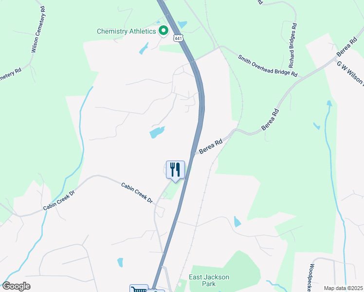map of restaurants, bars, coffee shops, grocery stores, and more near 527 Memorial Drive in Nicholson