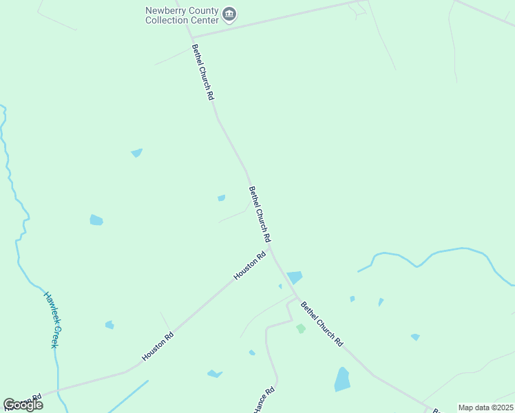map of restaurants, bars, coffee shops, grocery stores, and more near 2982 Bethel Church Road in Prosperity