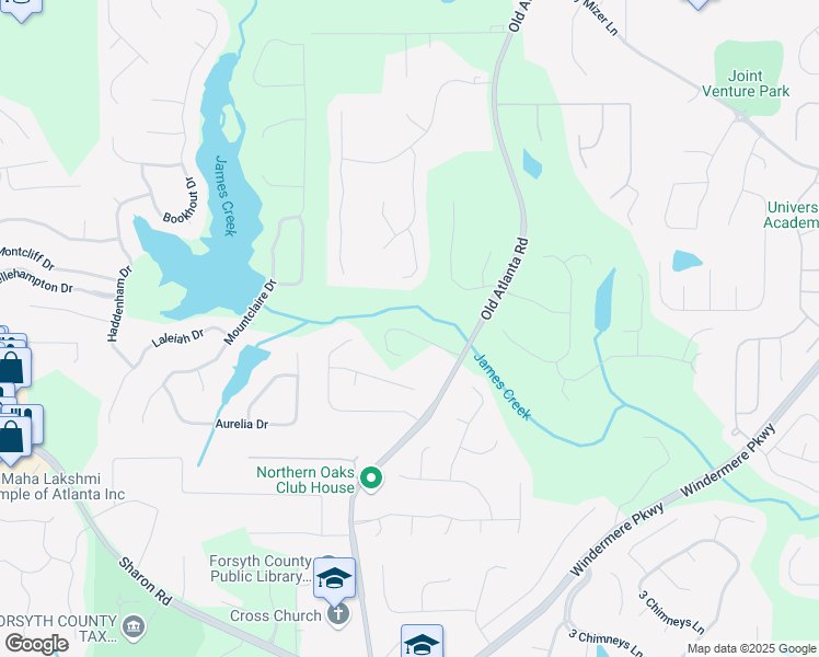 map of restaurants, bars, coffee shops, grocery stores, and more near 2480 Bleckley Place in Cumming