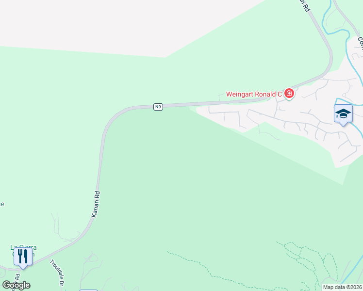 map of restaurants, bars, coffee shops, grocery stores, and more near None in Agoura Hills