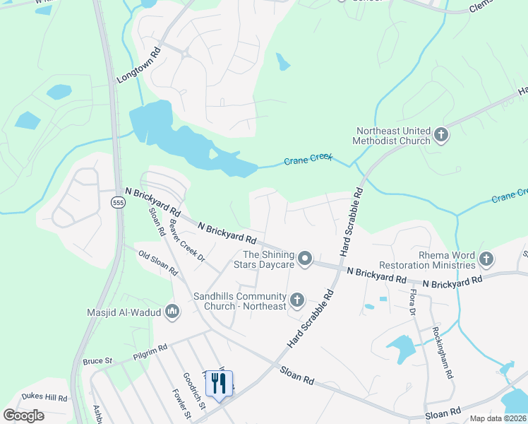 map of restaurants, bars, coffee shops, grocery stores, and more near 149 Orchard Park Road in Columbia