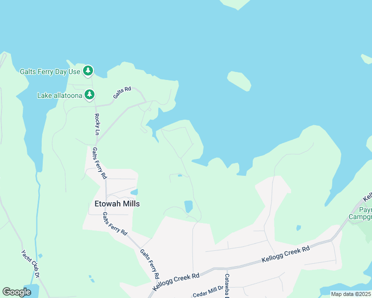 map of restaurants, bars, coffee shops, grocery stores, and more near 7 Yachting Way in Acworth