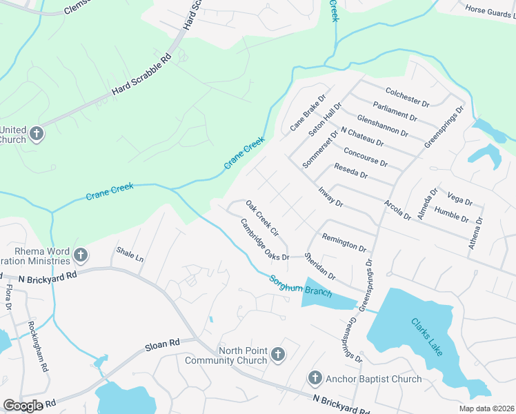 map of restaurants, bars, coffee shops, grocery stores, and more near 307 Oak Creek Circle in Columbia