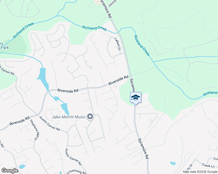 map of restaurants, bars, coffee shops, grocery stores, and more near 5792 Riverside Drive in Sugar Hill