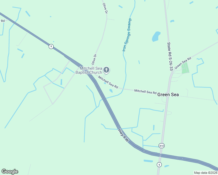 map of restaurants, bars, coffee shops, grocery stores, and more near 3945 Mitchell Sea Road in Green Sea