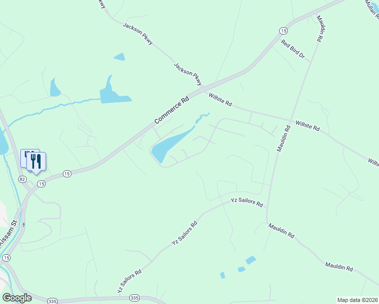 map of restaurants, bars, coffee shops, grocery stores, and more near 26 Watersedge Court in Jefferson