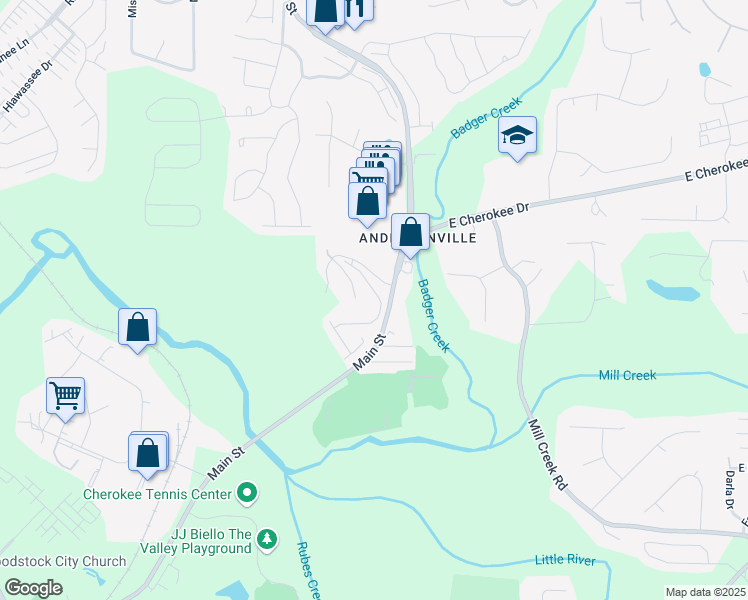 map of restaurants, bars, coffee shops, grocery stores, and more near 141 Madison Bend in Holly Springs