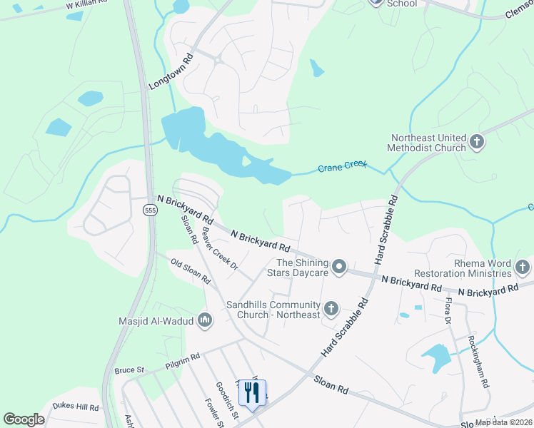 map of restaurants, bars, coffee shops, grocery stores, and more near 149 Orchard Park Road in Columbia