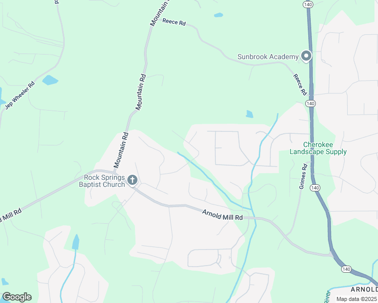 map of restaurants, bars, coffee shops, grocery stores, and more near 619 Stoney Creek Road in Woodstock