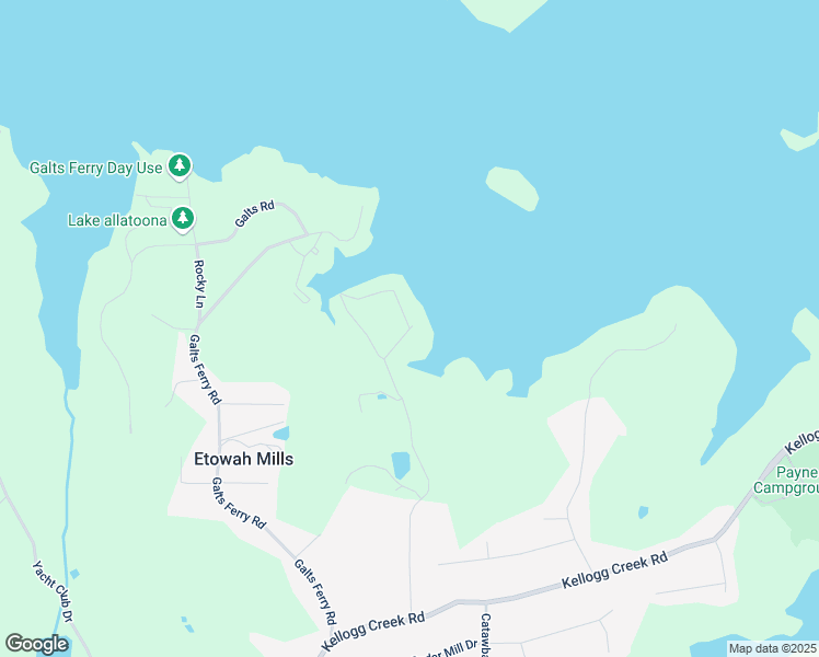 map of restaurants, bars, coffee shops, grocery stores, and more near 5 Yachting Way in Acworth