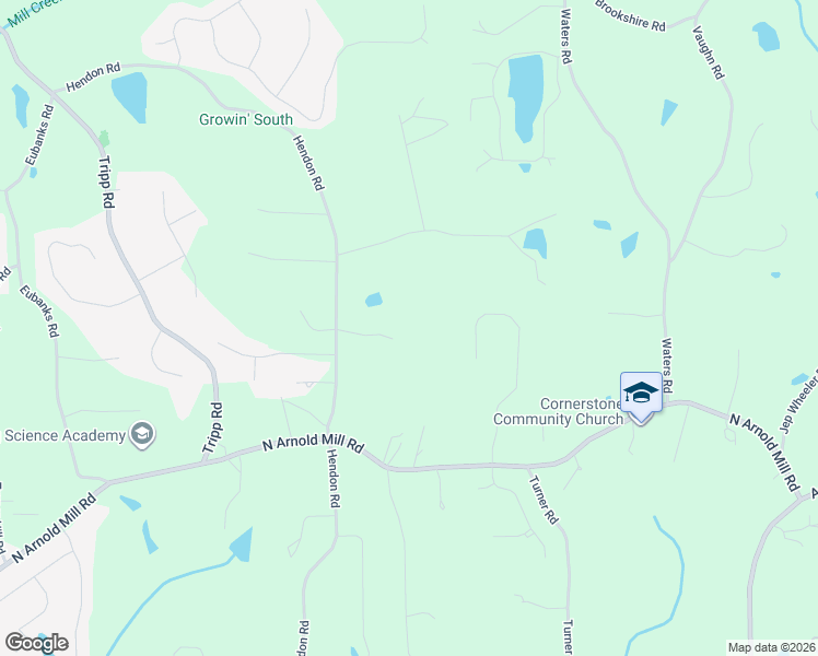 map of restaurants, bars, coffee shops, grocery stores, and more near 150 Henderson Farm Drive in Woodstock