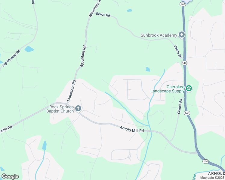 map of restaurants, bars, coffee shops, grocery stores, and more near 619 Stoney Creek Road in Woodstock