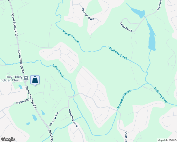 map of restaurants, bars, coffee shops, grocery stores, and more near 6248 Cedar Springs Lane in Hoschton