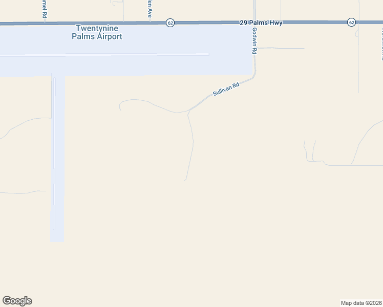 map of restaurants, bars, coffee shops, grocery stores, and more near 78795 Sullivan Road in Twentynine Palms