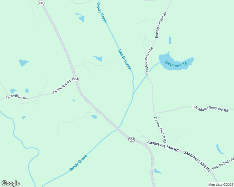 map of restaurants, bars, coffee shops, grocery stores, and more near 5599 Georgia 334 in Commerce