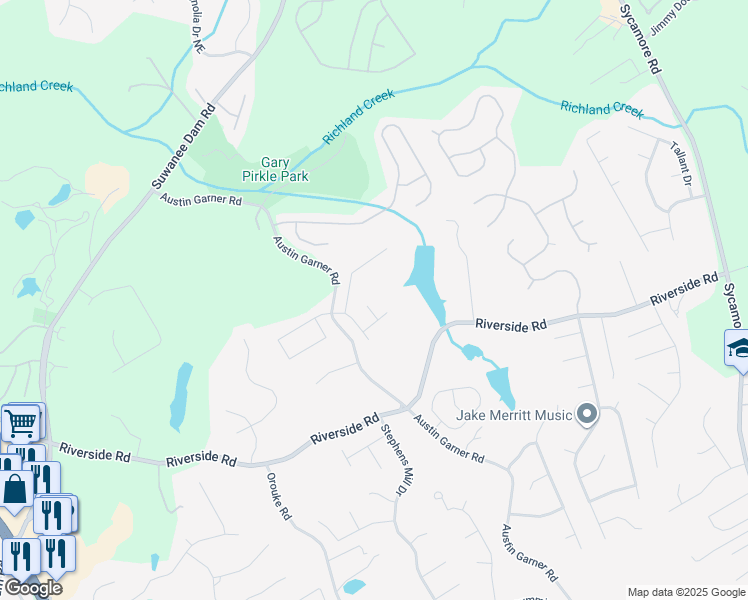 map of restaurants, bars, coffee shops, grocery stores, and more near 6019 Mock Ives Court Northeast in Sugar Hill