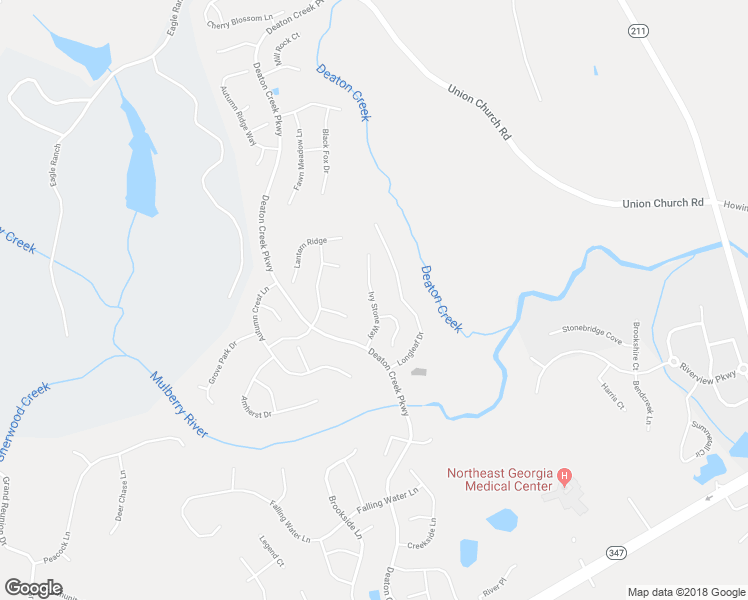 map of restaurants, bars, coffee shops, grocery stores, and more near 6298 Ivy Stone Way in Hoschton