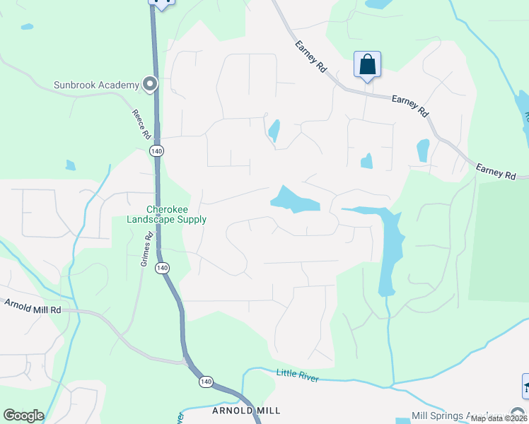 map of restaurants, bars, coffee shops, grocery stores, and more near 149 Plantation Trce in Woodstock