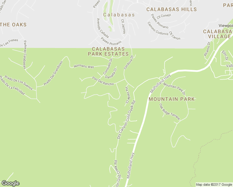 map of restaurants, bars, coffee shops, grocery stores, and more near 3339 Paseo Del Sol in Calabasas