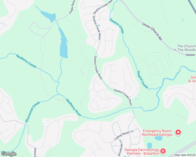 map of restaurants, bars, coffee shops, grocery stores, and more near 6403 Autumn Crest Lane in Hoschton