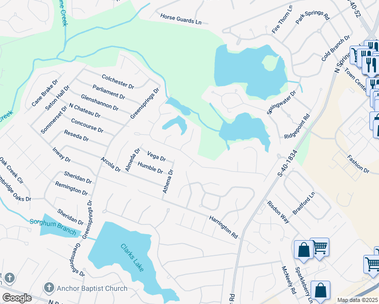 map of restaurants, bars, coffee shops, grocery stores, and more near 304 Dove Ridge Road in Columbia