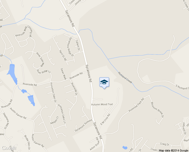 map of restaurants, bars, coffee shops, grocery stores, and more near 5800 S Richland Creek Rd in Buford
