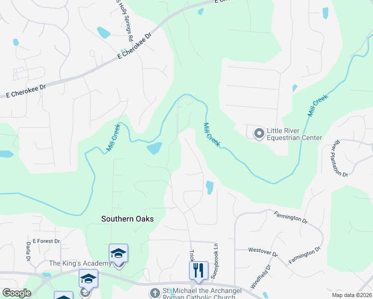 map of restaurants, bars, coffee shops, grocery stores, and more near 141 Sweetbriar Farm Road in Woodstock