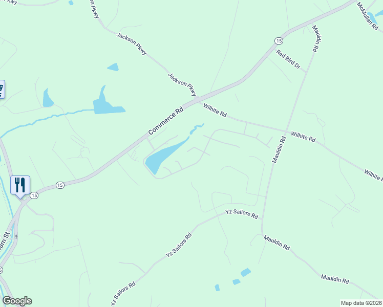 map of restaurants, bars, coffee shops, grocery stores, and more near 95 Blakewood Court in Jefferson