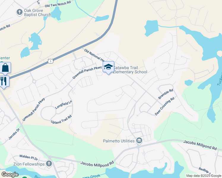 map of restaurants, bars, coffee shops, grocery stores, and more near 1134 Beechfern Circle in Elgin