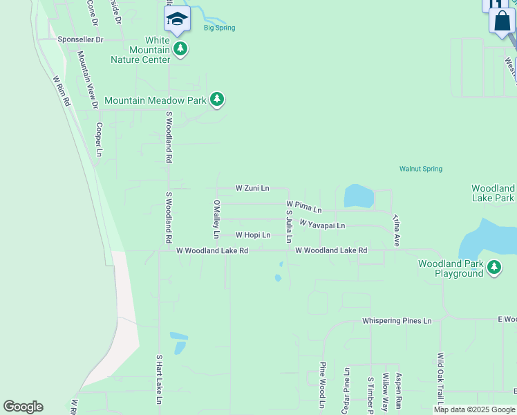 map of restaurants, bars, coffee shops, grocery stores, and more near 1091 West Pima Lane in Pinetop-Lakeside