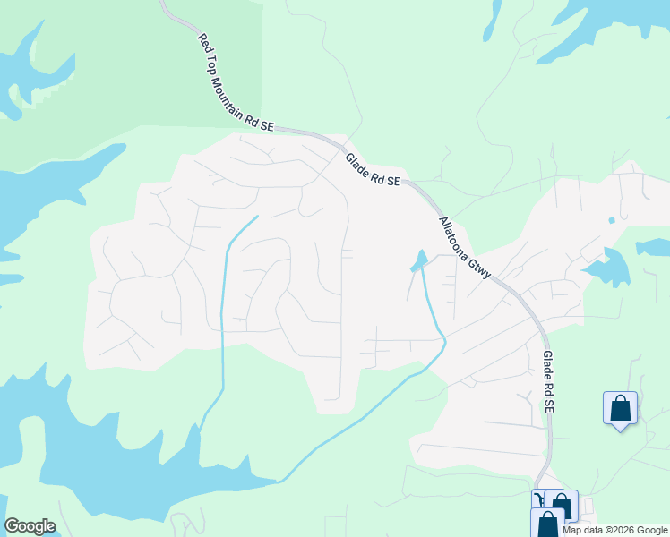map of restaurants, bars, coffee shops, grocery stores, and more near 7289 Staton Place Southeast in Acworth