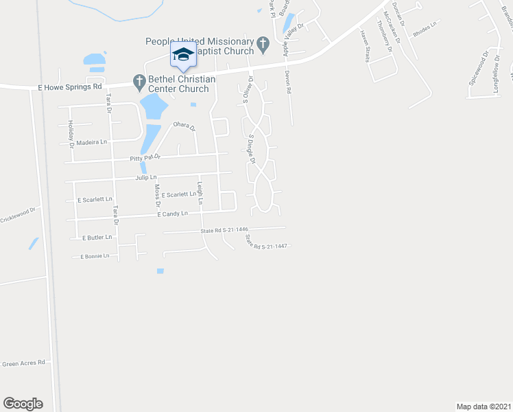 map of restaurants, bars, coffee shops, grocery stores, and more near 1406 Bartley Court in Florence