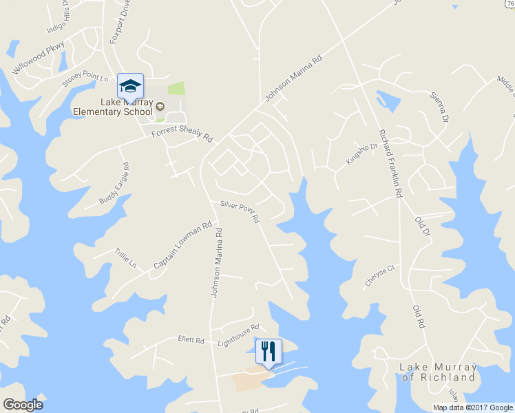 map of restaurants, bars, coffee shops, grocery stores, and more near 13 Moonraker Court in Chapin