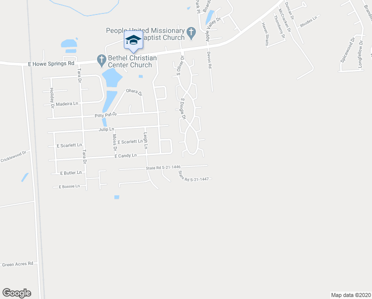 map of restaurants, bars, coffee shops, grocery stores, and more near 1409 Bartley Court in Florence