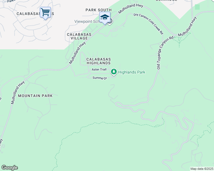 map of restaurants, bars, coffee shops, grocery stores, and more near 3121 Old Topanga Canyon Road in Calabasas