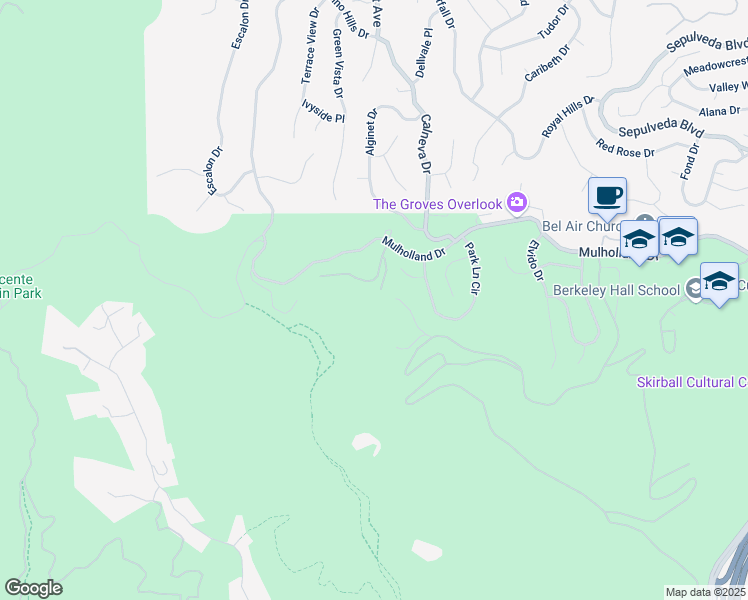 map of restaurants, bars, coffee shops, grocery stores, and more near 16660 Stone Oak Park in Los Angeles