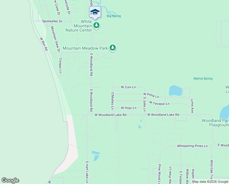 map of restaurants, bars, coffee shops, grocery stores, and more near 1345 West Pima Lane in Pinetop-Lakeside