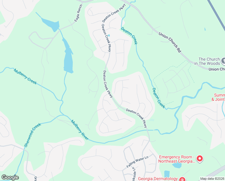 map of restaurants, bars, coffee shops, grocery stores, and more near 6403 Autumn Crest Lane in Hoschton