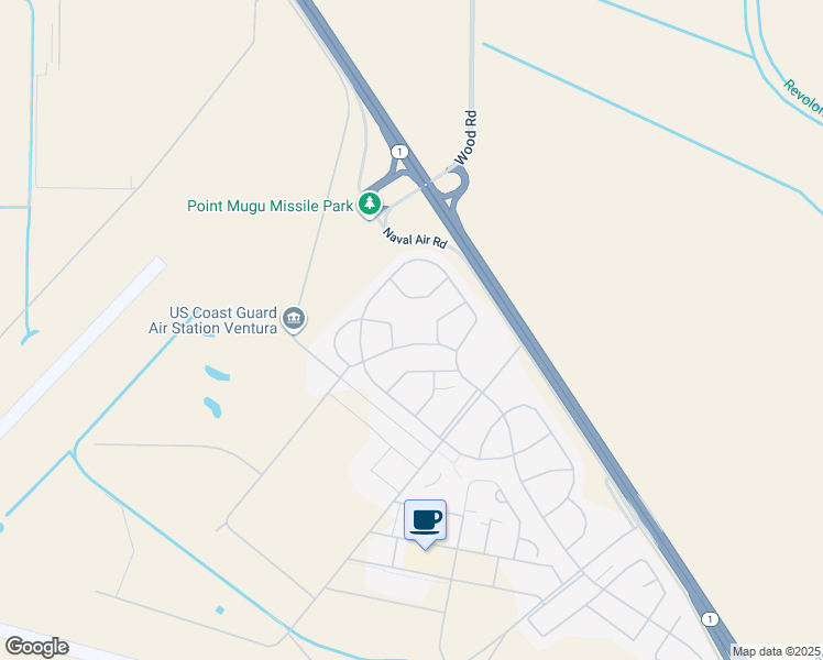 map of restaurants, bars, coffee shops, grocery stores, and more near 1530 Bullpup Circle in Naval Air Station Point Mugu