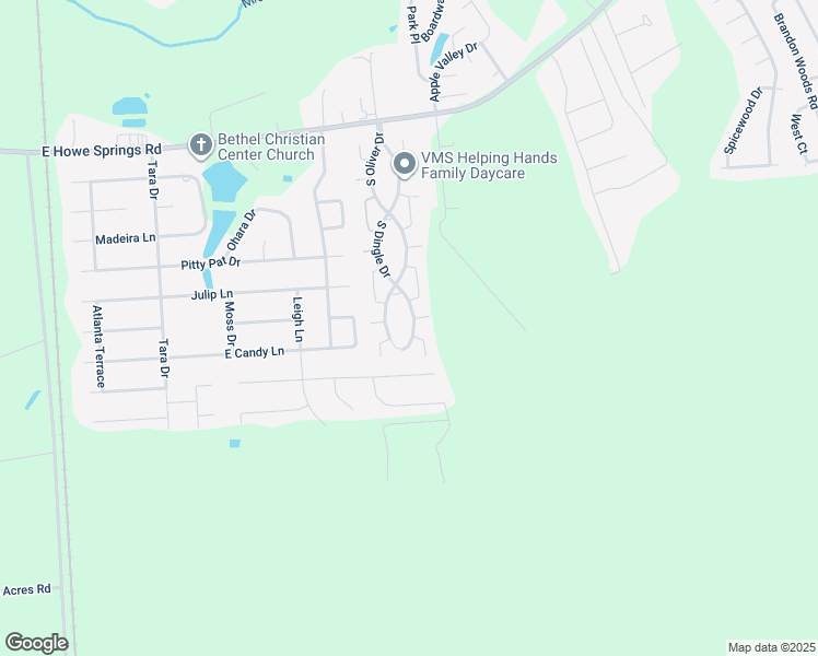 map of restaurants, bars, coffee shops, grocery stores, and more near 3325 South Dingle Drive in Florence
