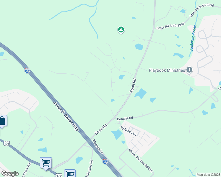 map of restaurants, bars, coffee shops, grocery stores, and more near 157 Annie Adkins Road in Irmo