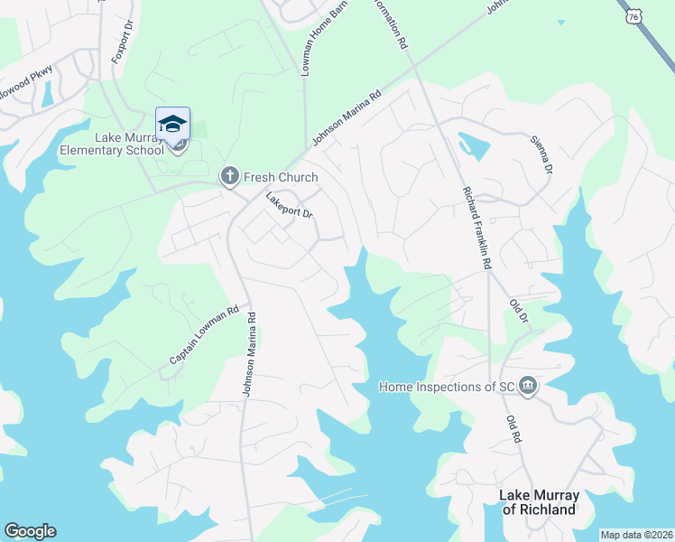 map of restaurants, bars, coffee shops, grocery stores, and more near 513 Fairwind Drive in Chapin
